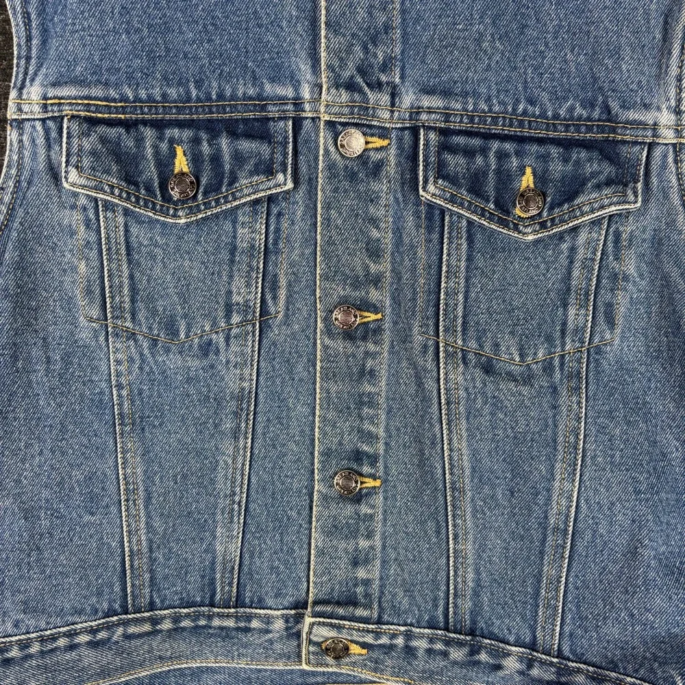 Men's Denim Vest Medium Wash GreatLand Trading Company Blue Cotton Size Med Y2K